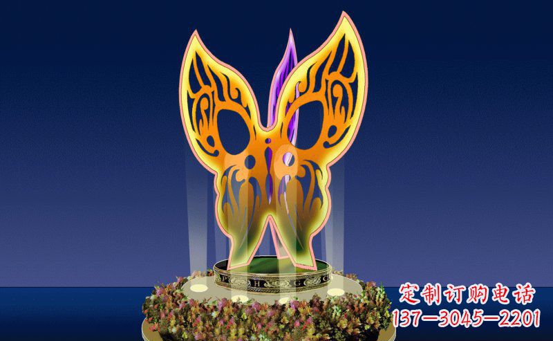 宁波不锈钢三面蝴蝶雕塑精美绝伦
