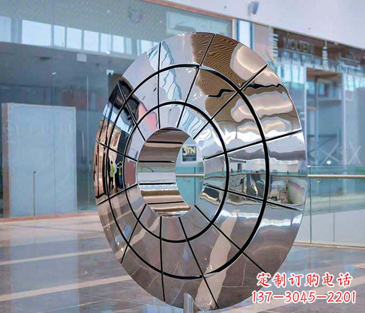 宁波不锈钢圆环雕塑——精美的艺术精品