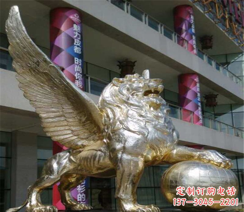 宁波不锈钢狮子雕塑象征力量与美