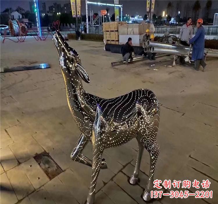 宁波时尚优雅的不锈钢小鹿雕塑