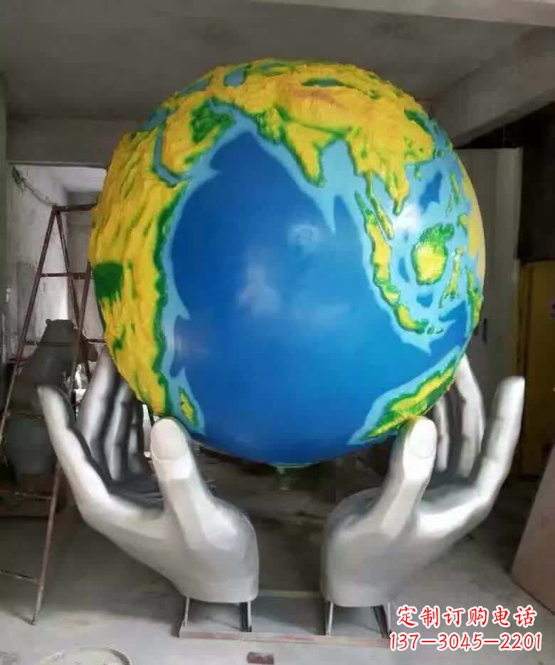 宁波不锈钢手托地球景观雕塑