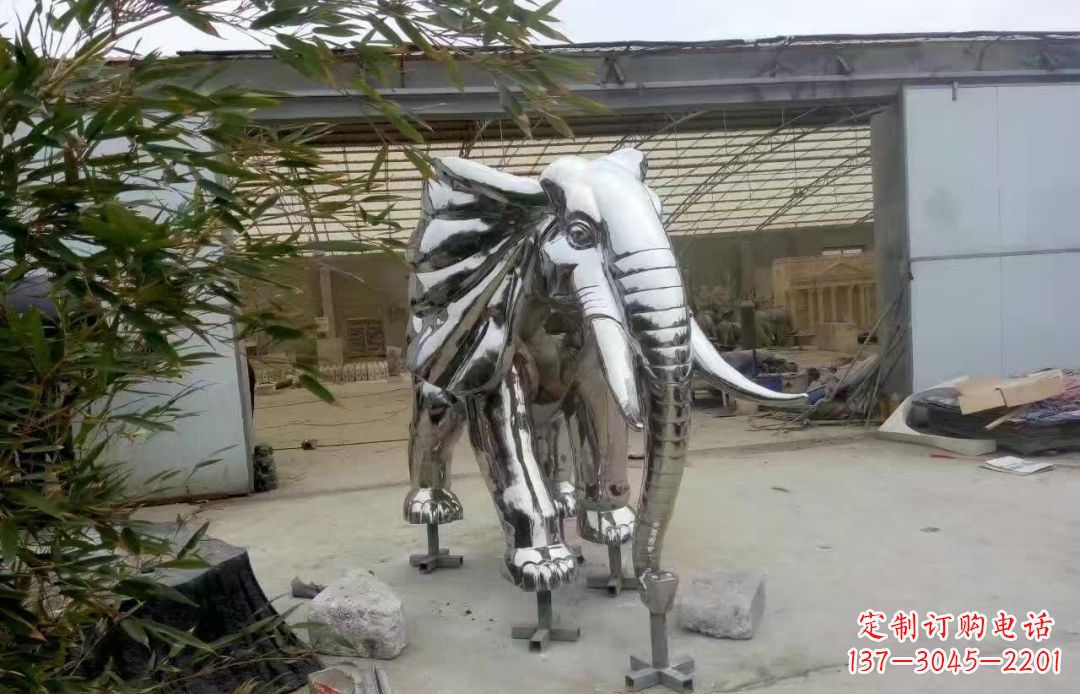 宁波不锈钢售楼部装饰动物大象