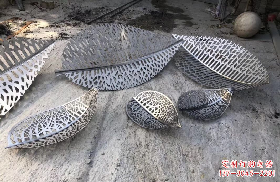 宁波优雅的不锈钢树叶雕塑