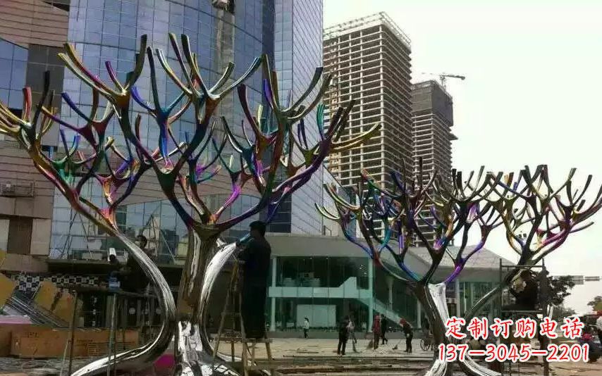 宁波不锈钢树枝景观雕塑