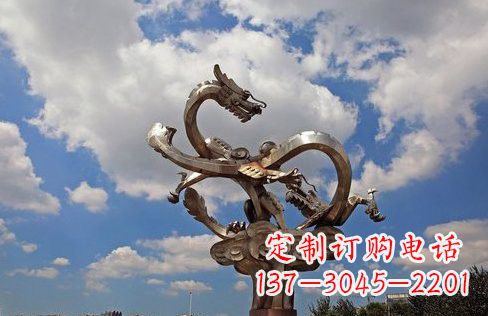 宁波不锈钢双龙戏珠雕塑——千古传说的艺术瑰宝