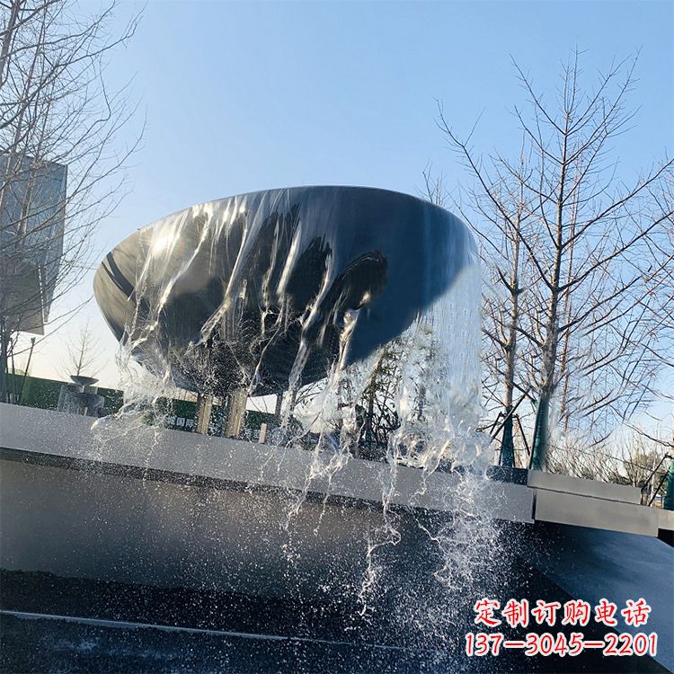 宁波不锈钢水钵瀑布喷泉雕塑艺术与美感的完美结合