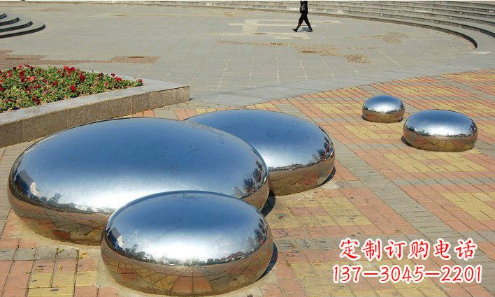 宁波不锈钢水滴雕塑 (2)