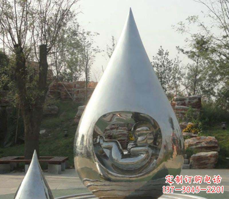 宁波不锈钢水滴雕塑1