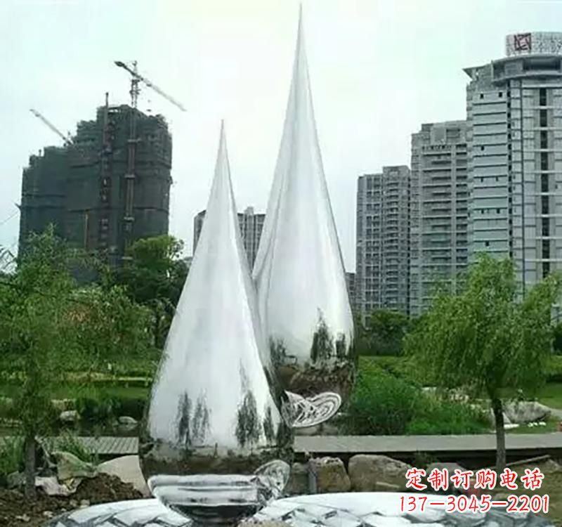 宁波不锈钢水滴拱门雕塑