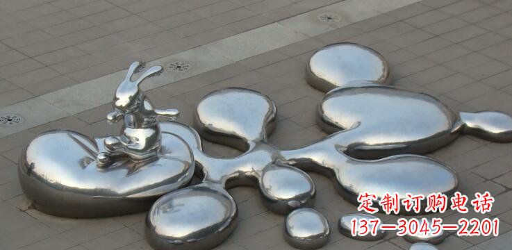 宁波不锈钢兔子雕塑景观的美丽添彩
