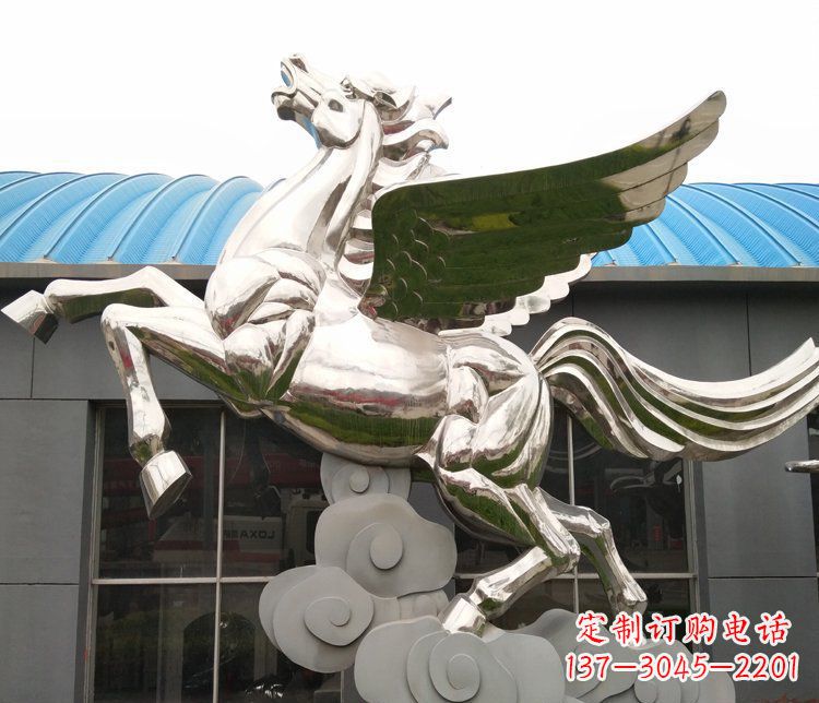 宁波不锈钢踏云的飞马城市雕塑