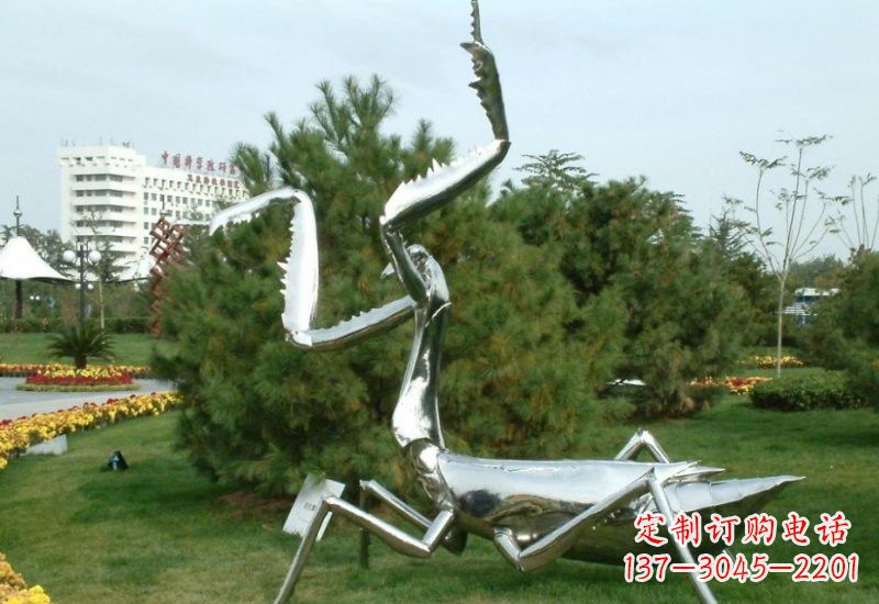 宁波不锈钢螳螂雕塑艺术的精美结晶