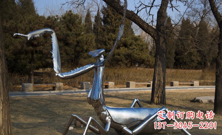 宁波不锈钢螳螂园林景观雕塑
