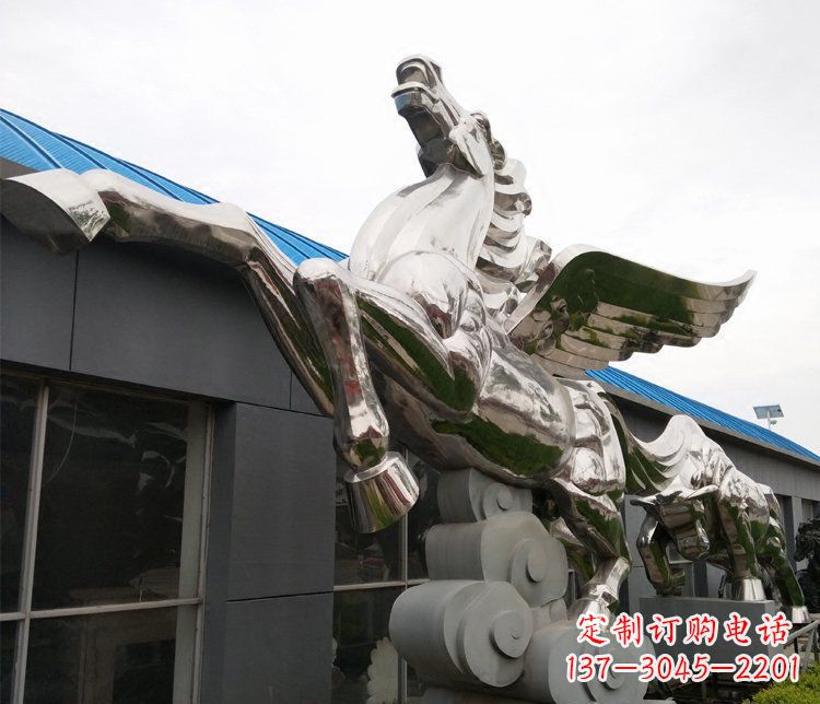 宁波不锈钢腾云的飞马城市雕塑