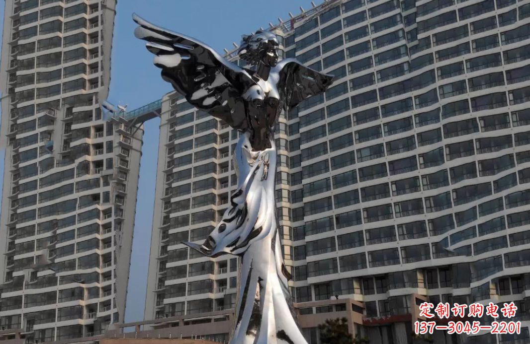宁波不锈钢天使灿烂的城市景观