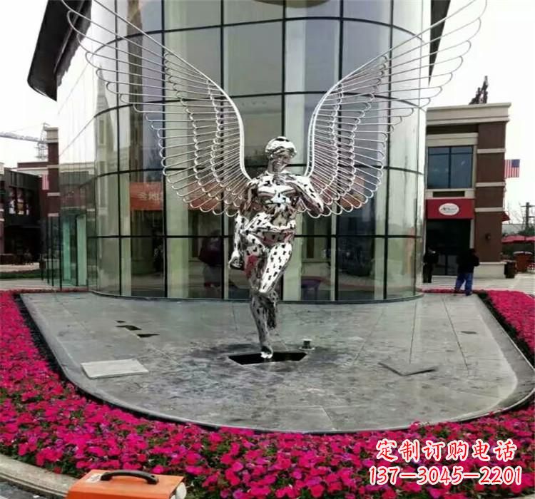 宁波不锈钢天使雕塑传递着爱的美丽
