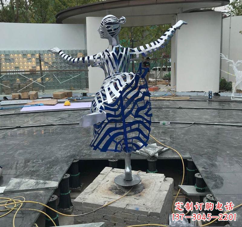 宁波不锈钢跳舞女孩雕塑