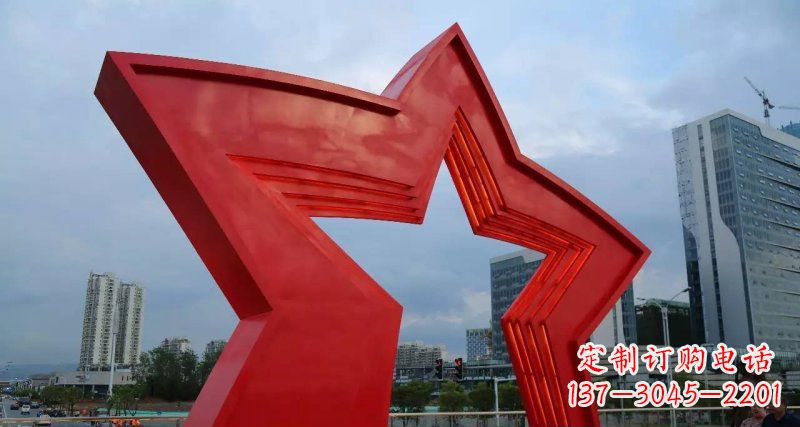 宁波不锈钢五角星拱门广场景观雕塑