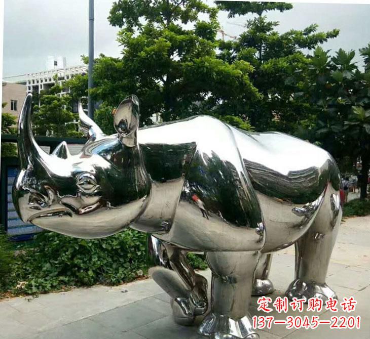 宁波不锈钢犀牛雕塑传承自然之美