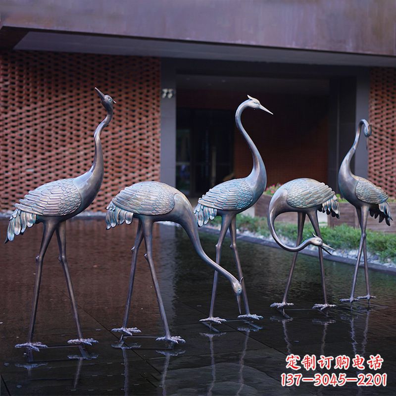宁波不锈钢仙鹤飞翔雕塑
