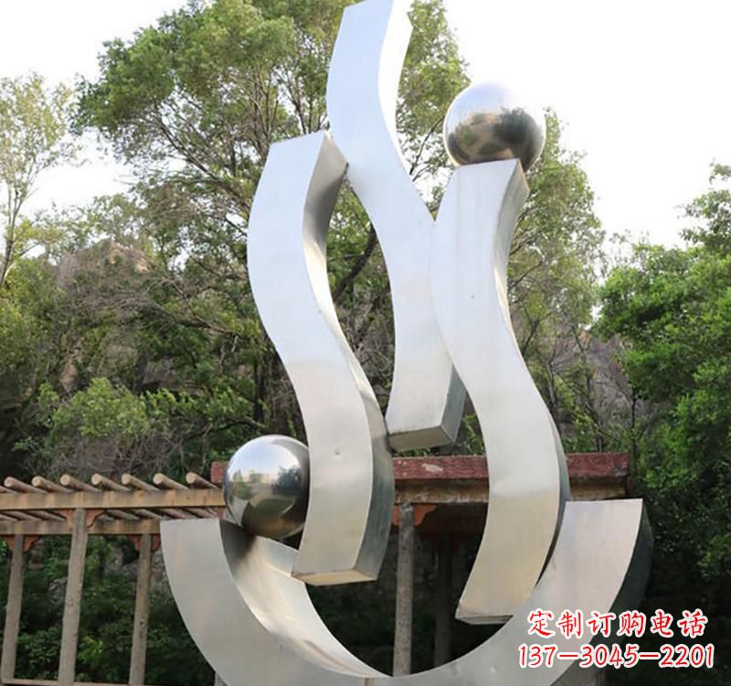 宁波不锈钢小区“飘带雕塑”一种充满艺术气息的雕塑