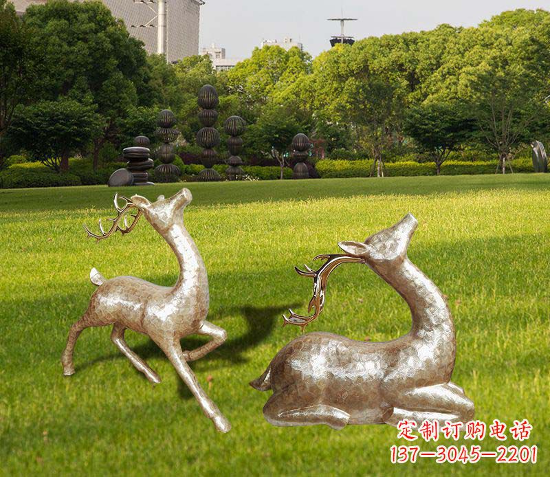 宁波不锈钢麋鹿雕塑彰显艺术精美