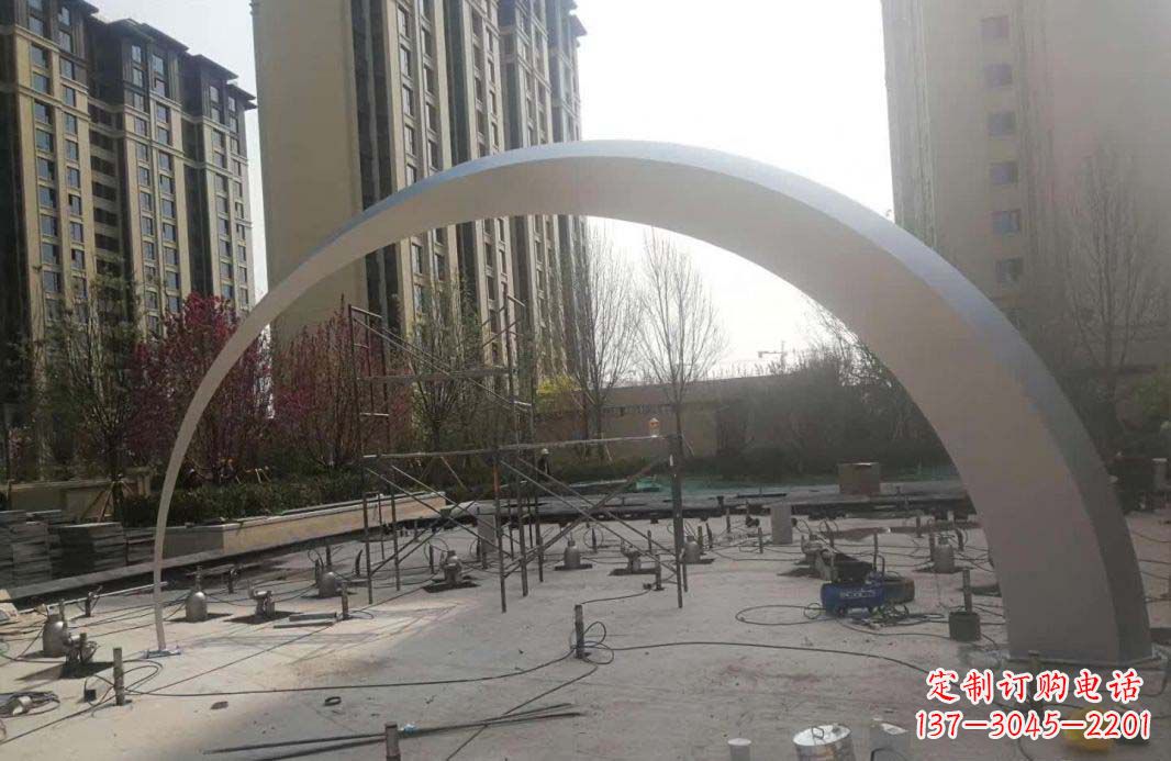 宁波不锈钢小区拱门雕塑美化环境