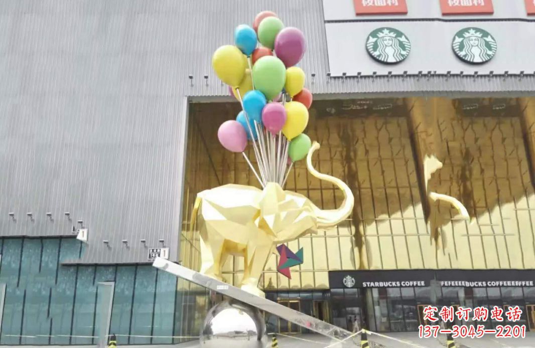 宁波小象踩球不锈钢雕塑的魅力