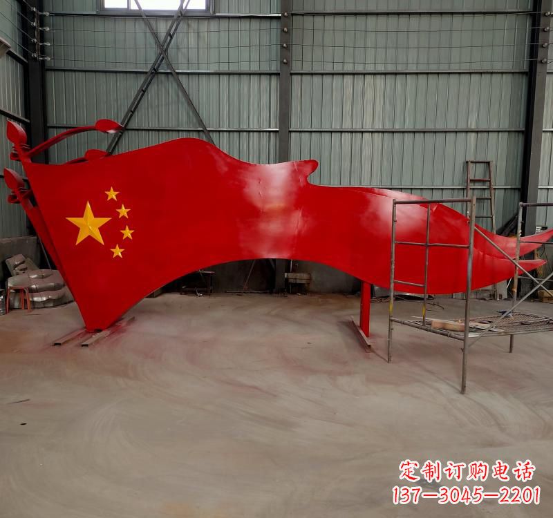 宁波不锈钢校园党旗雕塑传承红色基因