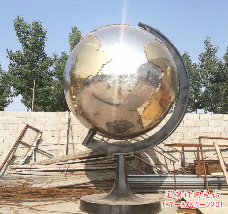 宁波不锈钢校园地球仪雕塑校园精神体现