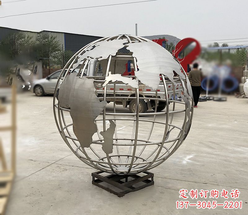 宁波不锈钢校园地球仪雕塑见证地球美景