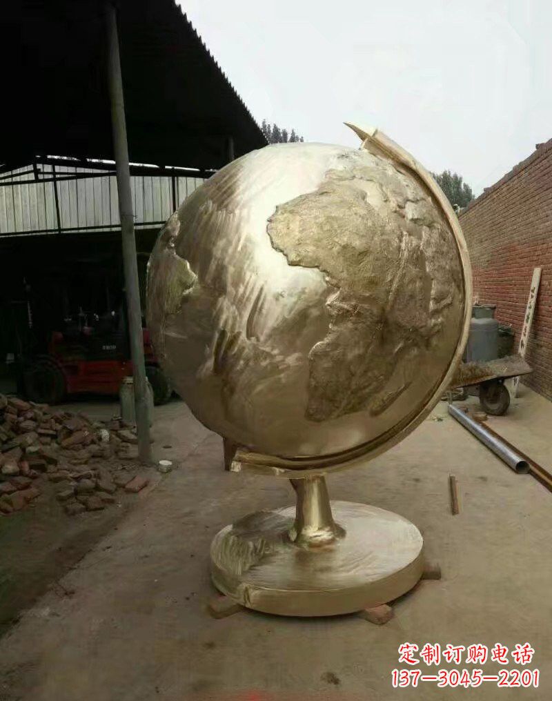宁波不锈钢校园企业地球仪雕塑