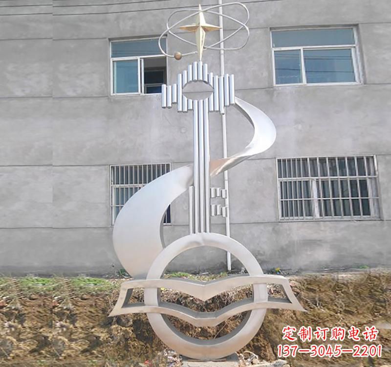 宁波不锈钢校园书本钥匙雕塑让回忆留在校园