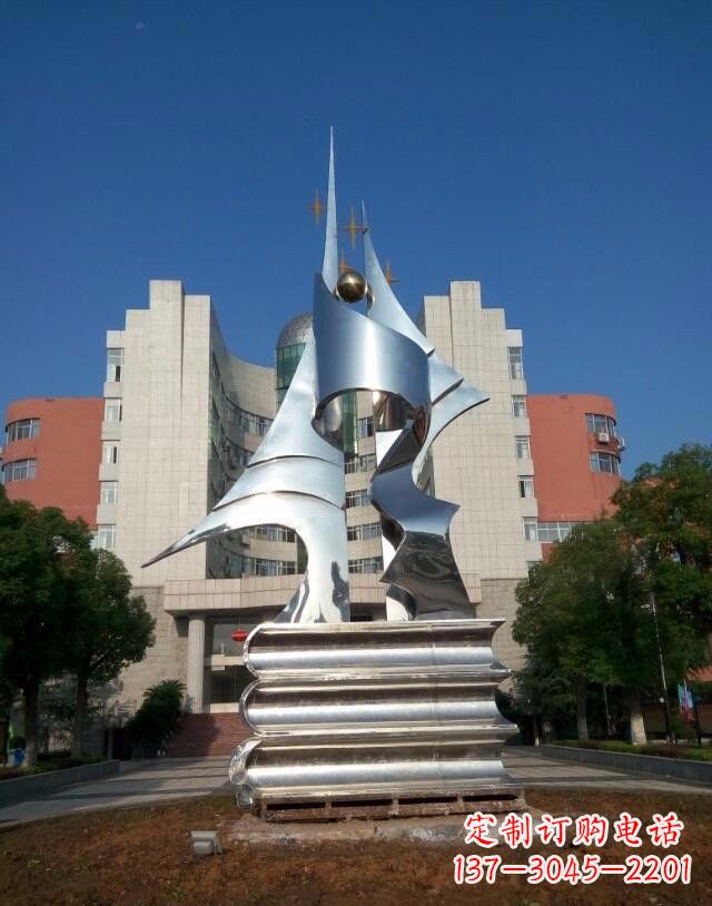 宁波不锈钢校园书籍雕塑