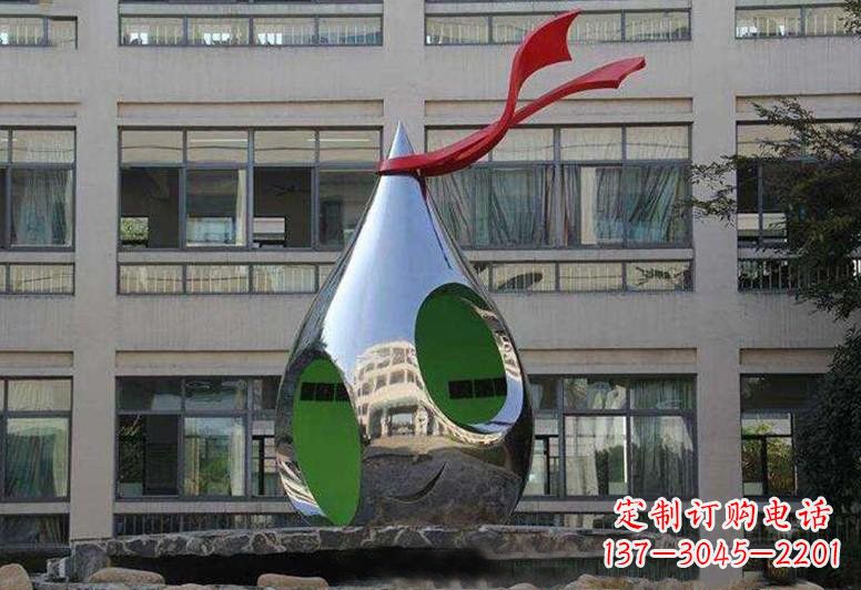 宁波不锈钢校园水滴雕塑