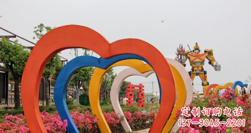 宁波不锈钢心形拱门公园雕塑