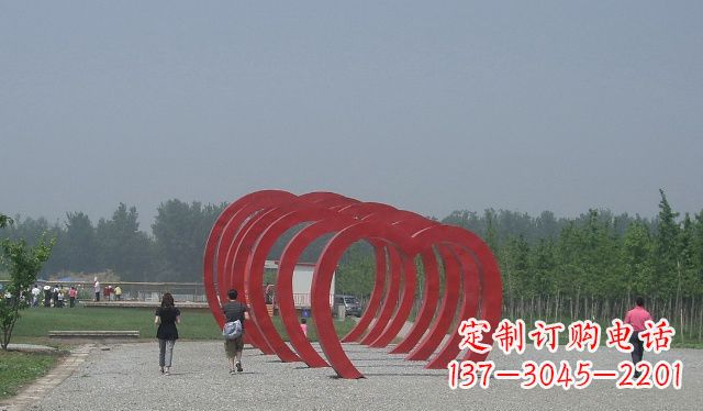 宁波不锈钢心形拱门公园景观雕塑