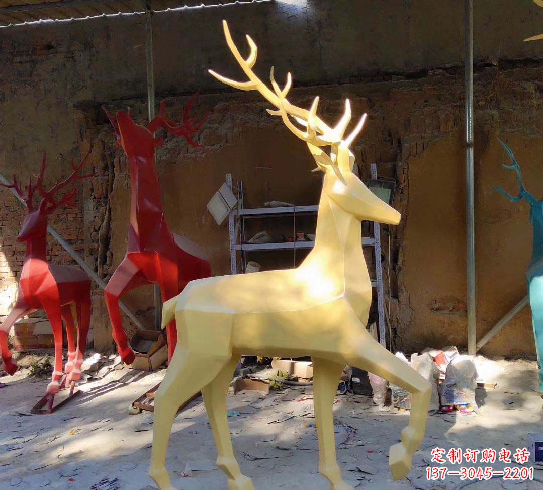 宁波新款仿真不锈钢小鹿雕塑