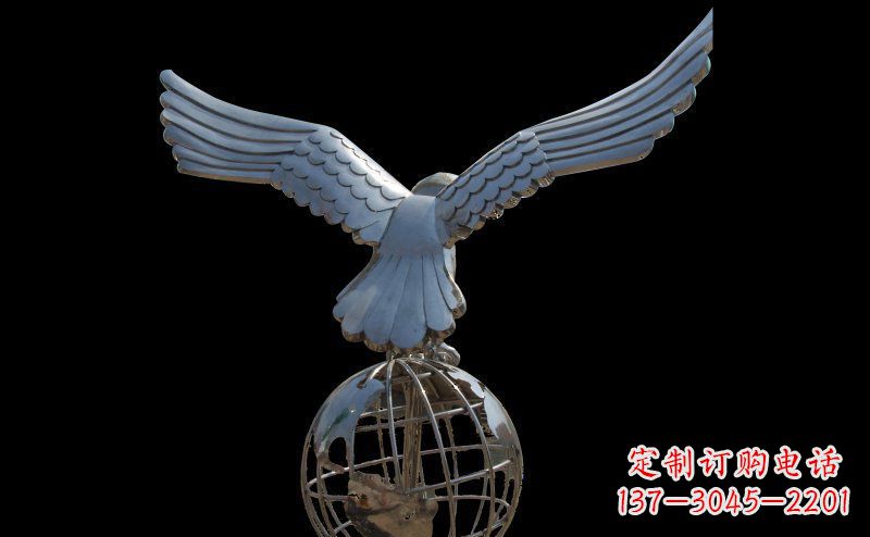 宁波雄鹰的翱翔——不锈钢雄鹰雕塑