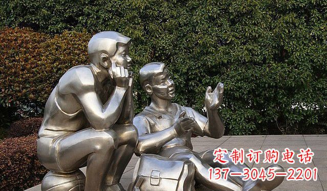 宁波不锈钢的学生雕塑