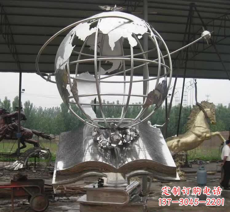 宁波不锈钢地球仪雕塑精美的自然之美
