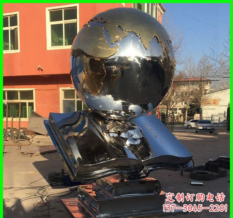 宁波不锈钢学校艺术书籍雕塑