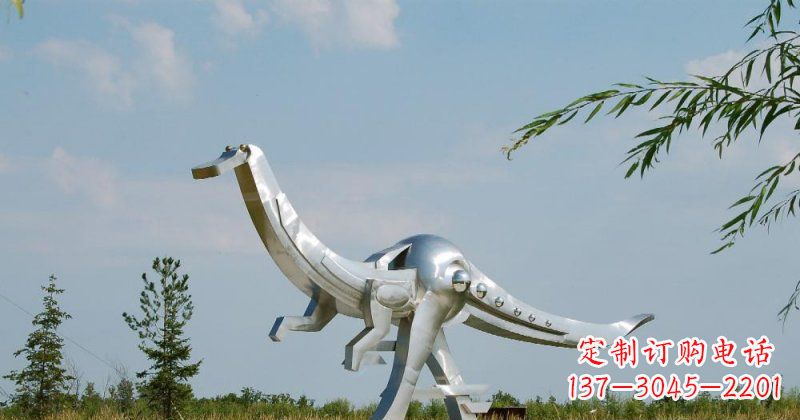 宁波不锈钢鸭嘴龙雕塑传递自然之美