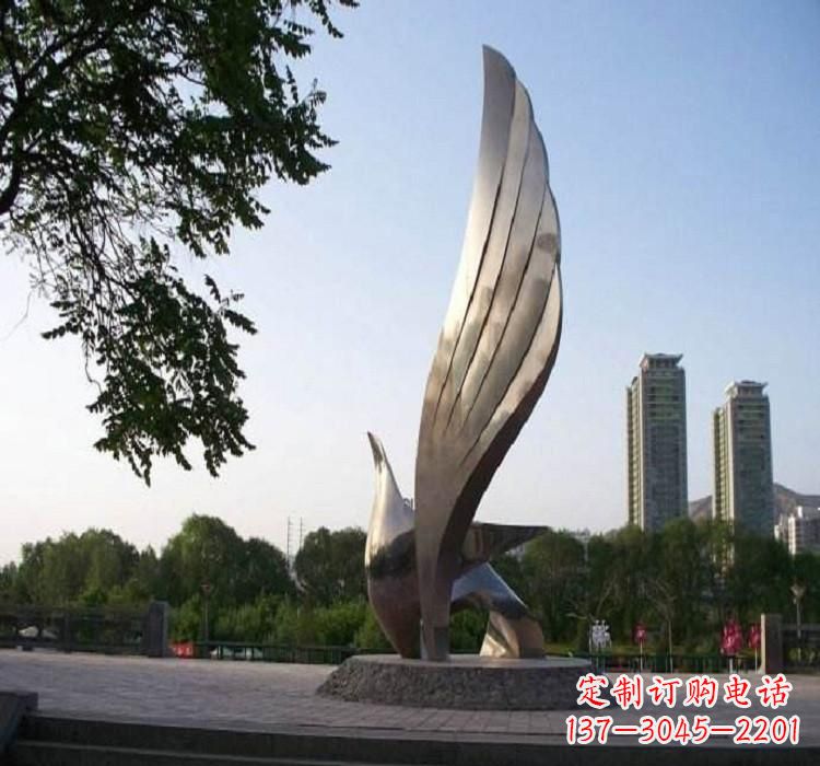 宁波精美的不锈钢翅膀雕塑