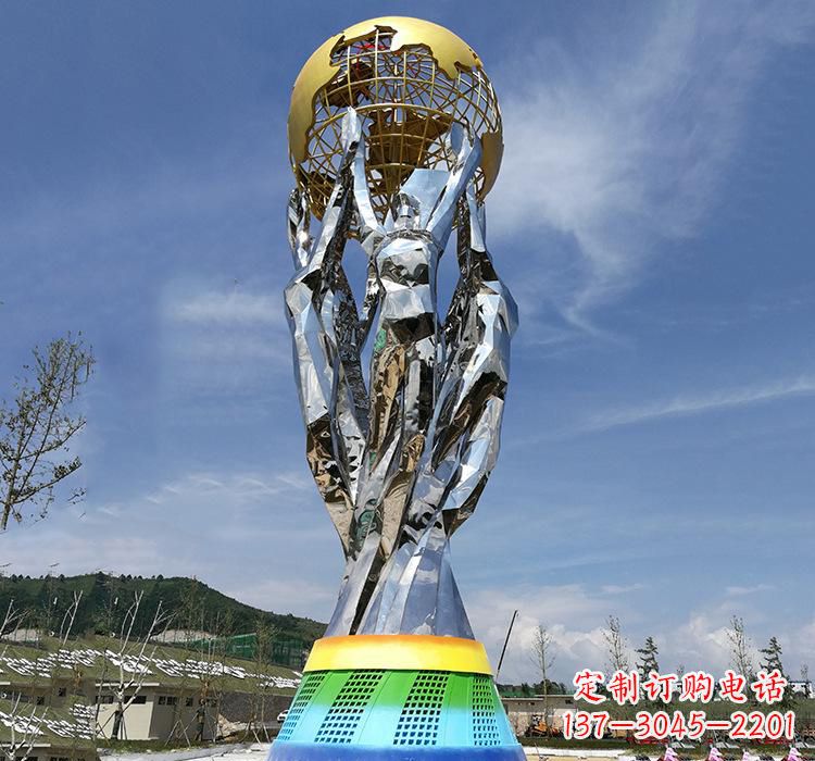 宁波不锈钢艺术地球仪雕塑精美的艺术装置
