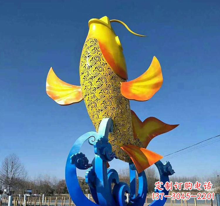 宁波不锈钢艺术鲤鱼雕塑艺术之美与生活之灵