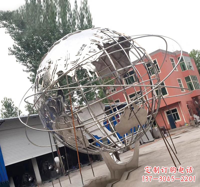 宁波不锈钢艺术镂空地球仪雕塑
