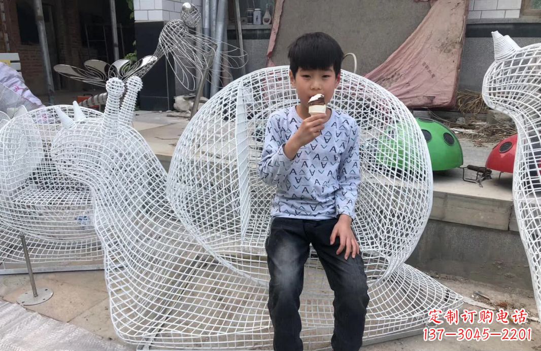 宁波不锈钢艺术蜗牛座椅