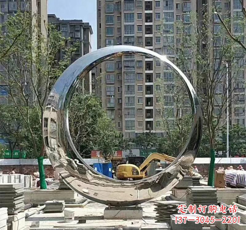 宁波不锈钢艺术圆环雕塑