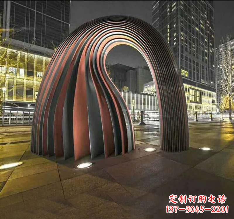 宁波不锈钢异形拱门雕塑精致古典风格